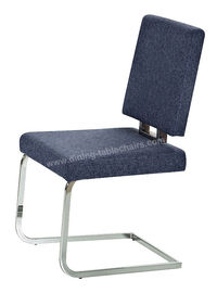 Fabric Upholstered Chromed Dining Chair Livingroom Chair Leisure Chair