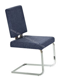 Fabric Upholstered Chromed Dining Chair Livingroom Chair Leisure Chair