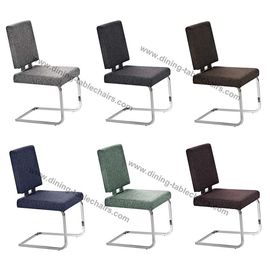 Fabric Upholstered Chromed Dining Chair Livingroom Chair Leisure Chair